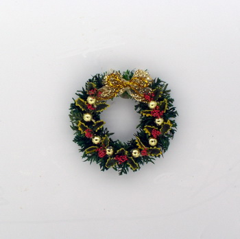 Traditional Holly Leaf and Berry Wreath